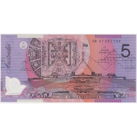 2007 $5 Note Stevens/Henry HB07 Last Prefix 221aL Uncirculated