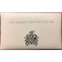 New Zealand 1989 Proof Coin Set Commonwealth Games inc Silver Dollar