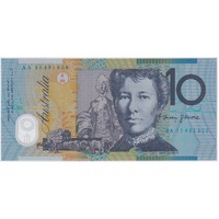2015 $10 Note Stevens/Fraser AA15 First Prefix R323F Uncirculated