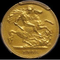 1902 Gold Proof Half Sovereign Edward VII S#3974A PCGS PR62