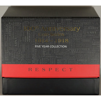 2014 - 2018 Silver Half Ounce Proof 15 Coin Set in Billy Tin ANZAC Spirit 100th Anniversary - 5 Year Collection