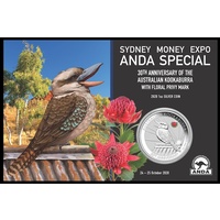 2020 Silver One Ounce Unc Privy Mark Waratah Sydney Money Expo Special