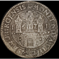 German States (Hamburg) 1621 Silver Thaler ex Batavia shipwreck Dav# 5364 Fine