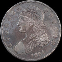 USA 1834 Silver Capped Bust Half Dollar KM#65 Very Fine