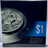 2014 Silver One Dollar Proof Coin - High Relief