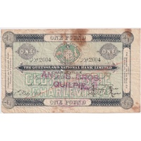 George Espie (Charleville) One Pound Private Trader's Note 1919 Fine