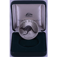 1998 One Dollar Silver Kangaroo Unc Coin In Box Bouncing Joey
