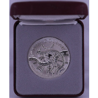 2003 One Dollar Silver Kangaroo Unc Coin In Box Aboriginal Design