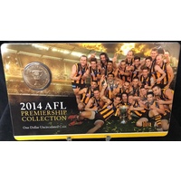 2014 1 Dollar Uncirculated Coin AFL Premiership Hawthorn