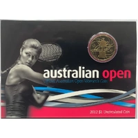 2012 1 Dollar Uncirculated Coin Tennis Australian Women's Open