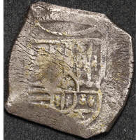 Mexico 1634-1655 Silver 4 Reales Y# 526 Fine Ex Gilt Dragon Shipwreck