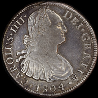 Mexico 1804 Silver 8 Reales ex Rapid shipwreck KM# 109 AVF