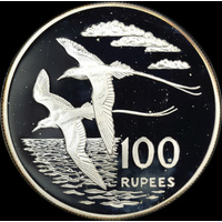 Seychelles 1978 Silver Proof 100 Rupees - birds KM# 40 
