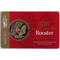 2017 Gold Plated 50 Cent Uncirculated Coin Year of the Rooster