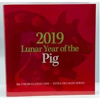 2019 50 Cent Tetradecagon Coin Lunar Year of the Pig
