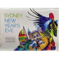 2016 $1 Coloured Silver Frosted Uncirculated Coin New Year's Eve