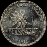Keeling-Cocos Islands 1977 Copper-Nickel 1 Rupee KM# 7 Choice Uncirculated