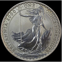 Great Britain 2000 Silver 2 Pounds Britannia KM#1029 Uncirculated