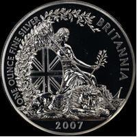 Great Britain 2007 Silver 2 Pounds Britannia KM#1090 Uncirculated