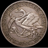 Silver Western Australia Centenary Medallion 1929 Carlisle# 1929/2 Extremely Fine