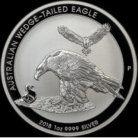 2018 Silver 1 oz Unc Coin Wedge Tailed Eagle