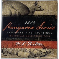 2014 Gold 10 Dollar Proof Coin Kangaroo Series - Explorers Richter