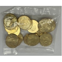2022 $1 Security Bag of 20 Coins Australian Dinosaurs Kunbarrasaurus Ieversi
