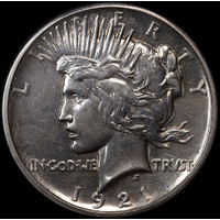 United States 1921 Silver Peace Dollar KM# 150 Extremely Fine