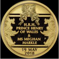 2018 Proof Gold 1/4 ozt Coin Henry and Meghan Wedding - Missing coloured outer sleeve