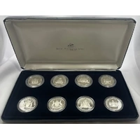 1985 ~ 1993 10 Dollar State Series Proof Coin Set In (Damaged) Presentation Case
