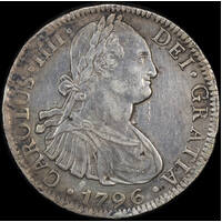 Mexico 1796 Silver 8 Reales KM# 109 Very Fine