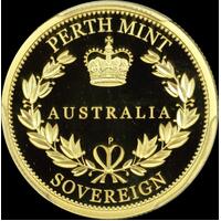 2014 Perth Mint Proof Gold Sovereign PCGS PR70DCAM