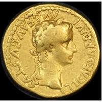 Ancient Rome (Imperial)  14 ~ 37 AD Tiberius Gold Aureus Livia seated  RIC I 29 Fine