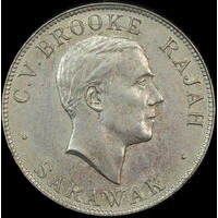 Sarawak 1927 Silver 50 Cents KM# 19 Uncirculated