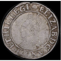 1592 ~ 1595 Silver Shilling Elizabeth I S#2577 good Fine