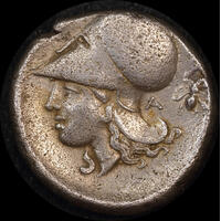 Ancient Greece Corinth  345 ~ 307 BC Silver Stater  good VF