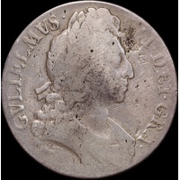 1696 Silver Crown William III S#3358 Good