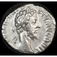 Ancient Rome (Imperial) 185 ~ 186 AD Commodus Silver Denarius Aequitas RIC 120 Fine
