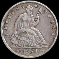 USA 1854-O Silver Half Dollar KM# 82 good VF