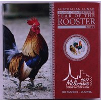 Silver Lunar Quarter Ounce Coloured Rooster 2017 Melbourne Show Special