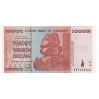Zimbabwe 2008 20 Trillion Dollars P# 7 Uncirculated