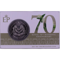 2017 50 Cent Uncirculated Coin Royal 70th Wedding Anniversary
