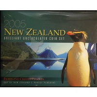 New Zealand 2005 Uncirculated Mint Coin Set Fiordland Penguin