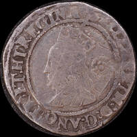 1568 Silver Threepence Elizabeth I S#2566 about VF