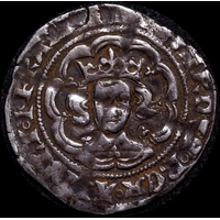 1351-1377 Silver Half Groat Edward III S#1576 Fine
