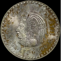 Mexico 1948 Silver 5 Pesos KM# 465 Uncirculated