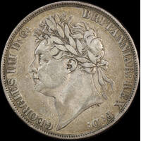 1822 Silver Crown George IV S#3805 about VF