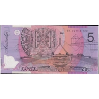 2002 $5 Note MacFarlane/Henry BA02 1st Prefix R220aF Uncirculated