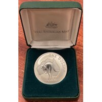 2000 One Dollar Silver Kangaroo Unc Coin Kangaroo and Map in Box