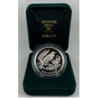 New Zealand 1995 Silver 5 Dollar Proof Coin Tui Bird